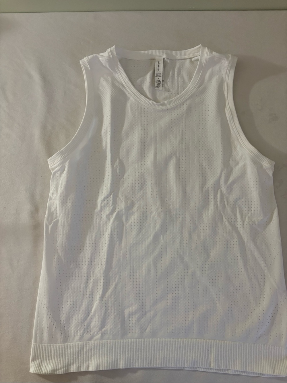 Athleta White Sleeveless Workout Top Size Medium